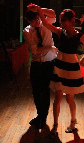 My girlfriend and I at our first dance.